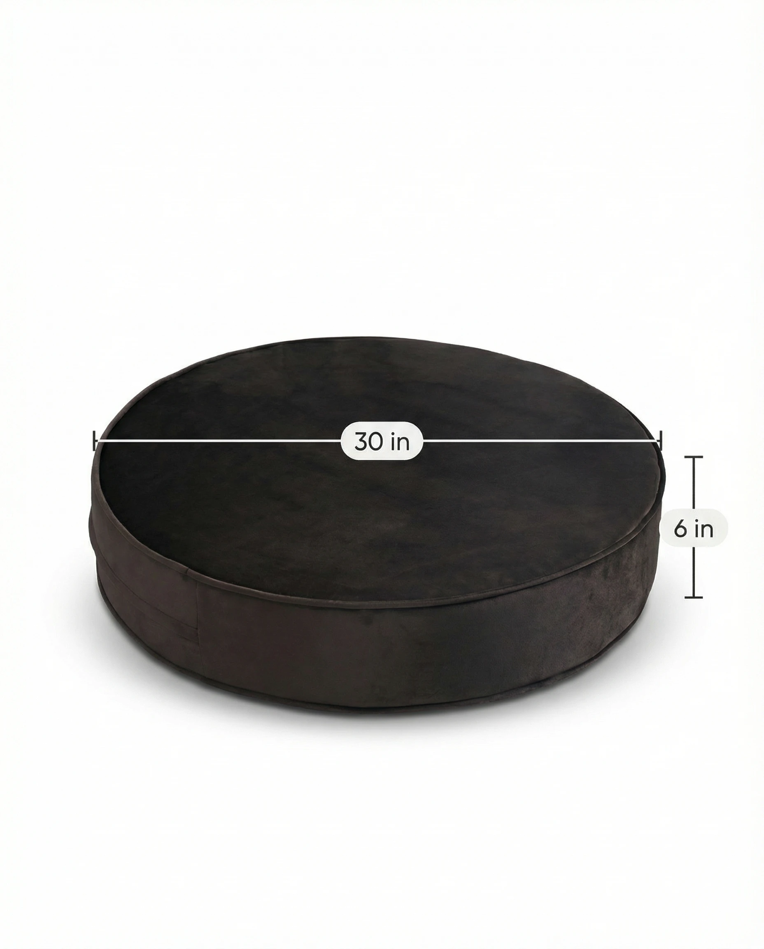 The Circle — Round Ottoman Dog Bed | High-Density Foam, Waterproof Lined, Washable