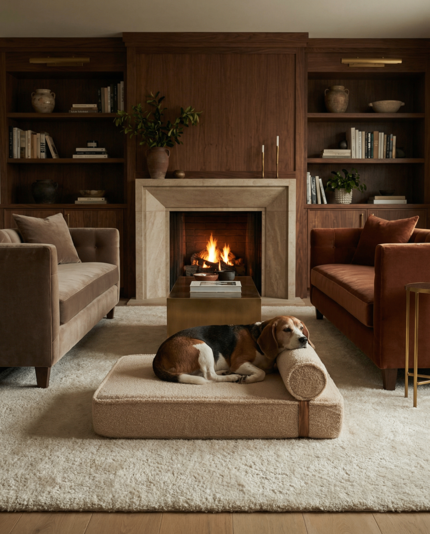 The Modern Day Bed — Boucle Lounge Dog Bed | High-Density Foam, Waterproof Lined, Washable