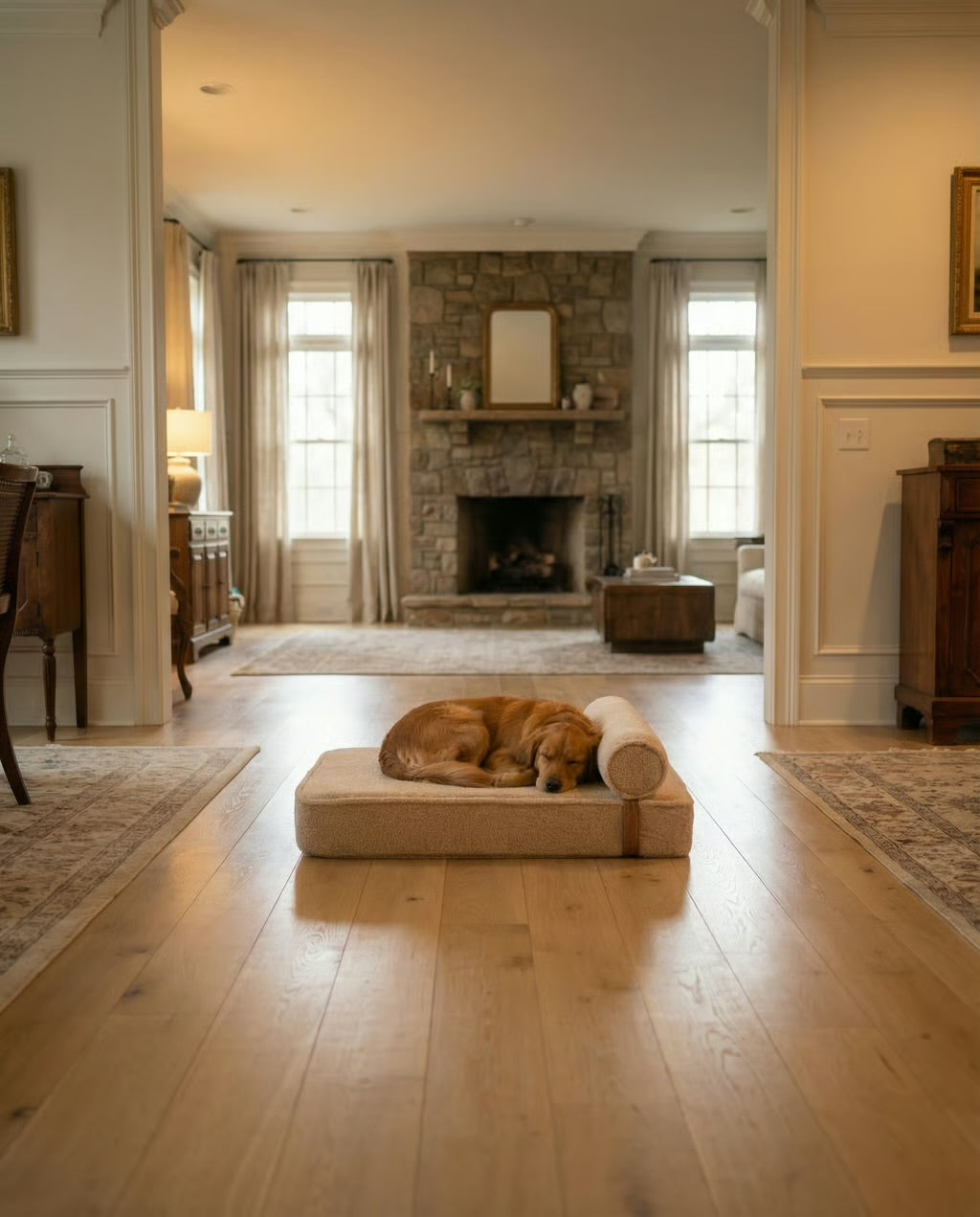 The Modern Day Bed — Boucle Lounge Dog Bed | High-Density Foam, Waterproof Lined, Washable