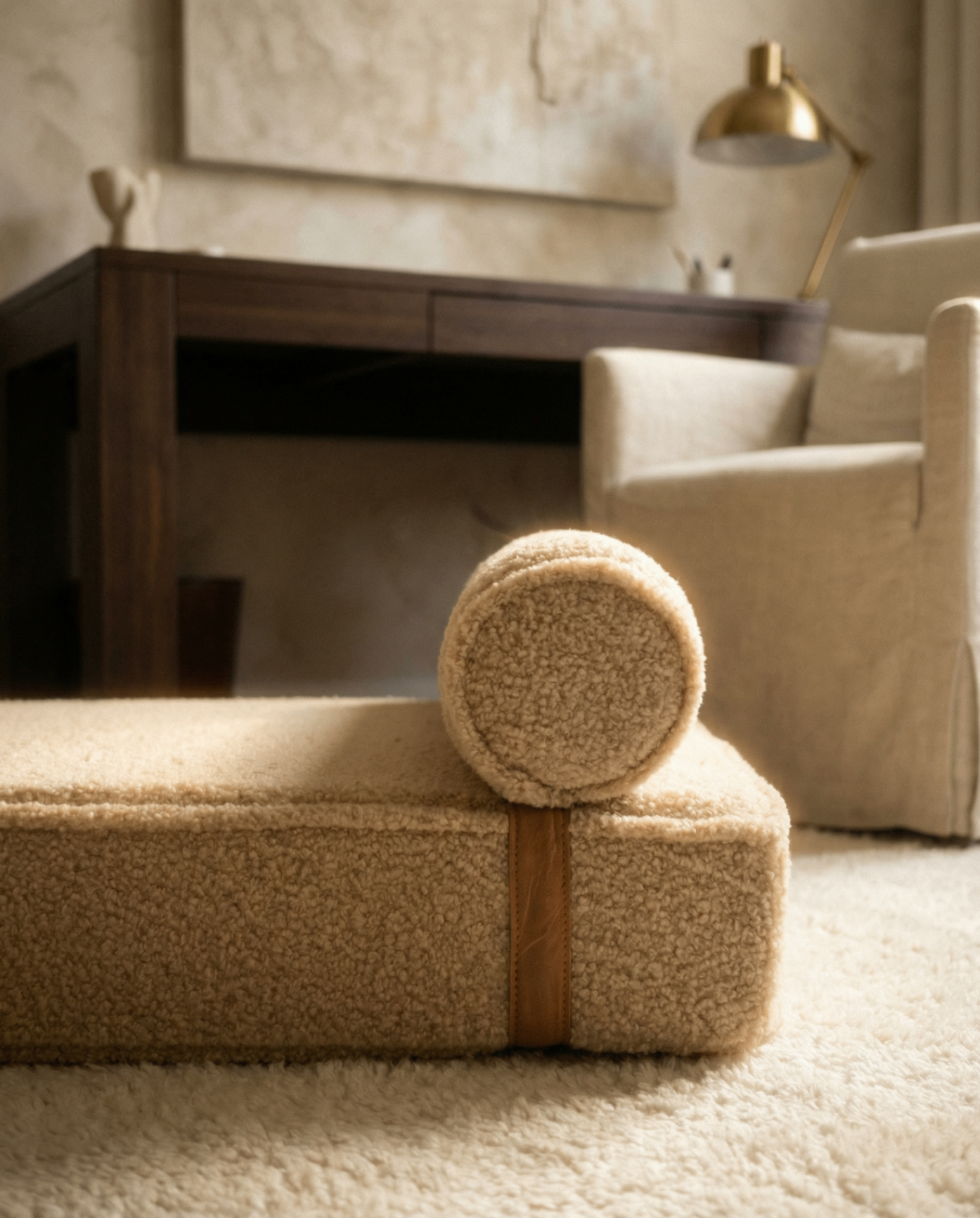 The Modern Day Bed — Boucle Lounge Dog Bed | High-Density Foam, Waterproof Lined, Washable