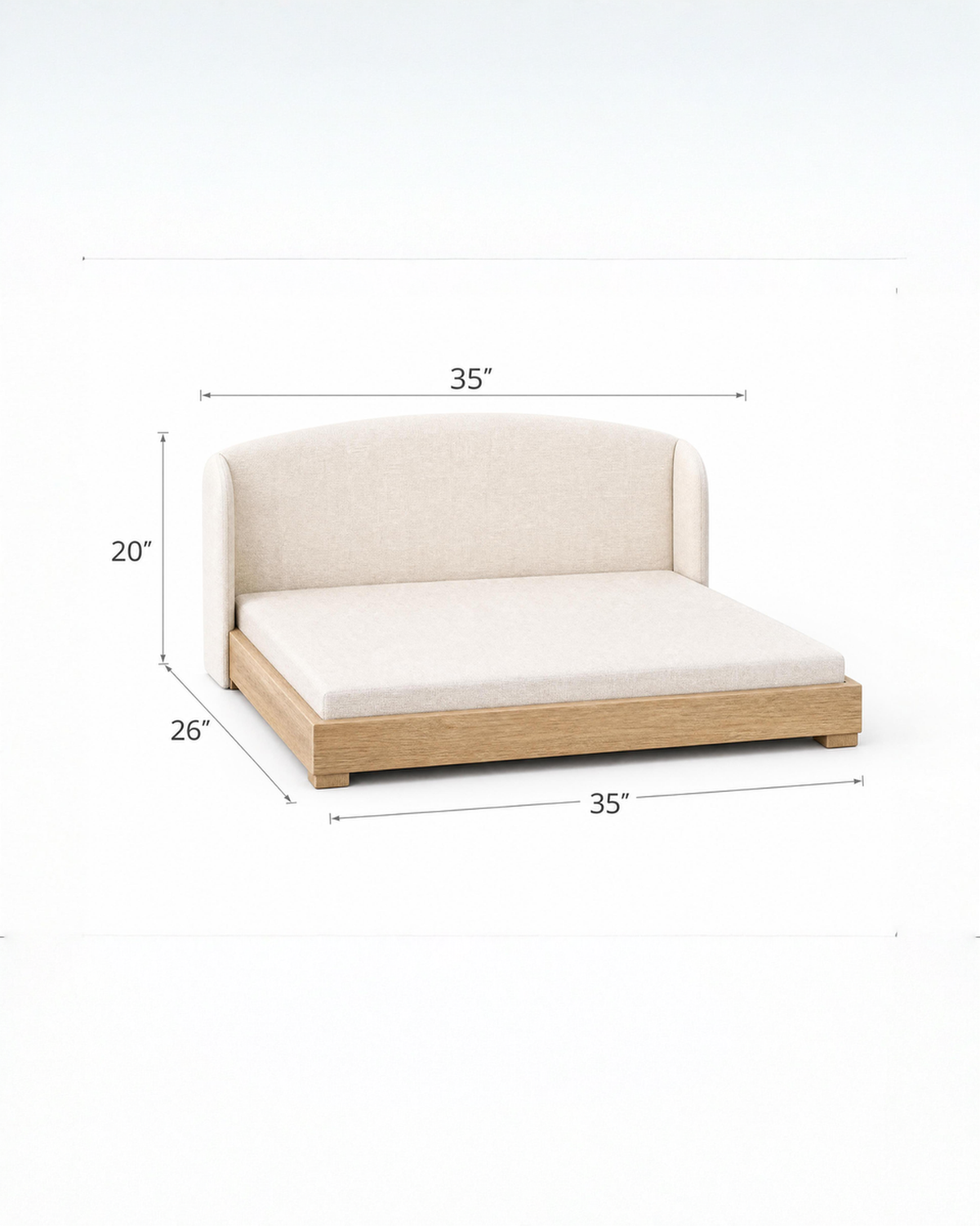 The Haven solid hardwood dog bed